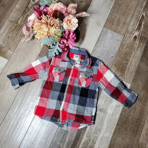 OshKosh B'gosh Baby Toddler Buttondown Flannel Size 24m